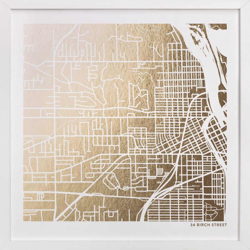 Custom Map Filled Foil Art - Thumbnail 3