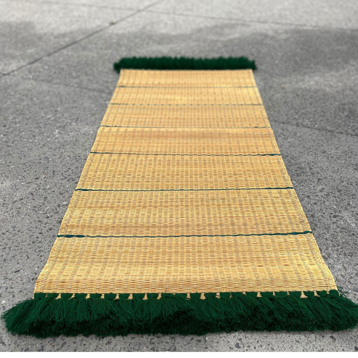 QMAR RUG GREEN Floor Mats by Jana Mistrik Minted