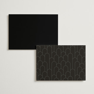 This is a midnight menu cards with foil pressed by GeekInk Design called geometric deco printing on signature in standard