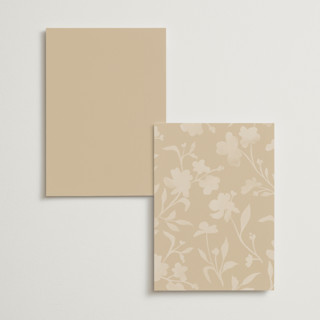 This is a blanc menu cards with foil pressed by Pati Cascino called floral enlace printing on signature in standard