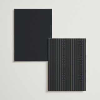 This is a navy menu cards with foil pressed by Ana de Sousa called nouveau flowers printing on signature in 5x7