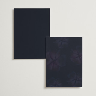 This is a jewel menu cards with foil pressed by Susan Moyal called after midnight printing on signature in standard