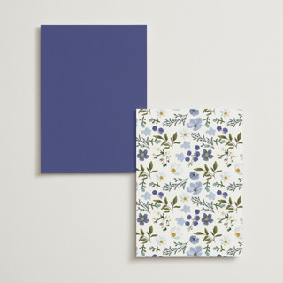 This is a serenity menu cards with foil pressed by Susan Moyal called layered florals printing on signature in standard