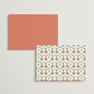 This is a papaya menu cards with foil pressed by Susan Moyal called tropica printing on signature in 5x7