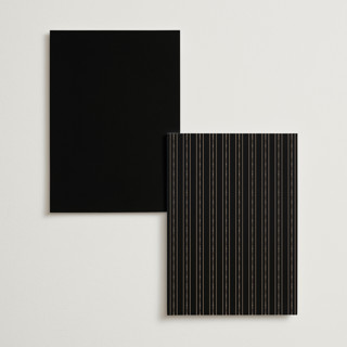 This is a onyx menu cards with foil pressed by Hooray Creative called black tie affair printing on signature in 5x7