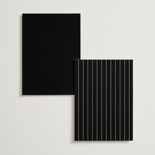 This is a noir menu cards with foil pressed by Stacey Meacham called elegant station printing on signature in standard