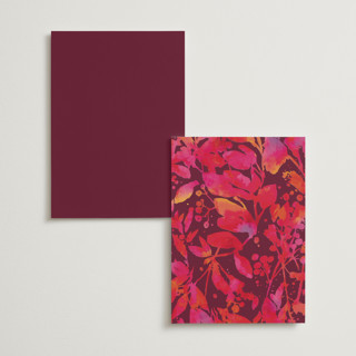 This is a sangria menu cards with foil pressed by Jessica Corliss called bright abstract printing on signature in standard