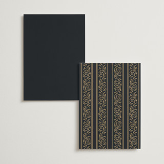 This is a onyx menu cards with foil pressed by Ana de Sousa called regency grace printing on signature in 5x7