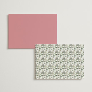 This is a blush menu cards with foil pressed by Susan Moyal called blooming vine printing on signature in 5x7