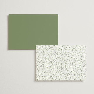 This is a alabaster menu cards with foil pressed by Susan Moyal called delicate vine printing on signature in 5x7