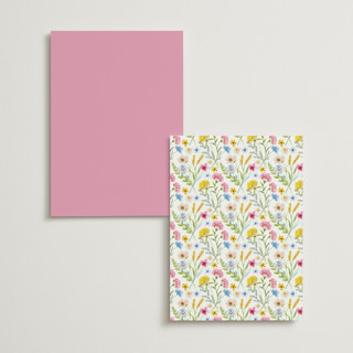 This is a garden menu cards with foil pressed by Yaling Hou Suzuki called bright garden printing on signature in 5x7