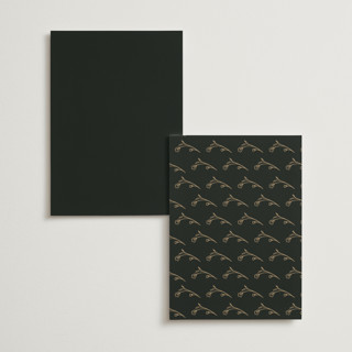 This is a onyx menu cards with foil pressed by Nicoletta Savod called majesty printing on signature in 5x7