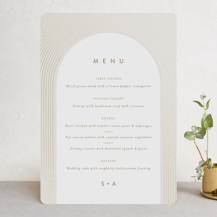Bloom Foil-Pressed Menus by Leah Bisch | Minted