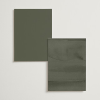 This is a moss menu cards with foil pressed by Kelly Schmidt called botanical arches printing on signature in standard