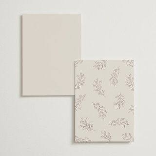 This is a cream menu cards with foil pressed by Hooray Creative called and centered printing on signature in standard