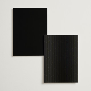 This is a opal menu cards with foil pressed by Leah Bisch called unite printing on signature in standard