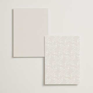 This is a cotton menu cards with foil pressed by Jennifer Postorino called wildflower printing on signature in standard