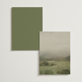 This is a graphite menu cards with foil pressed by Everett Paper Goods called hillside printing on signature in standard