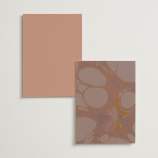 This is a clay menu cards with foil pressed by Morgan Kendall called unity printing on signature in standard