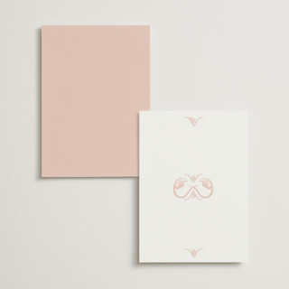 This is a blush menu cards with foil pressed by Ani Somi called bella bellissima printing on signature in standard