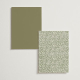 This is a fern menu cards with foil pressed by Jen Owens called vine wrap printing on signature in 5x7