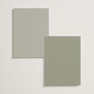 This is a sage menu cards with foil pressed by Lucrecia Caporale called country elegance printing on signature in 5x7