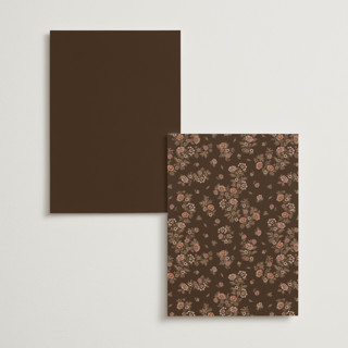 This is a chocolate menu cards with foil pressed by Paola Benenati called blooming path printing on signature in 5x7