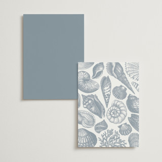 This is a coast menu cards with foil pressed by Kelly Schmidt called seashore printing on signature in 5x7