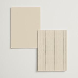This is a sand menu cards with foil pressed by Jennifer Lew called cove printing on signature in 5x7