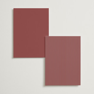 This is a burgundy menu cards with foil pressed by Baumbirdy called scallop frame printing on signature in 5x7