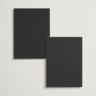 This is a onyx menu cards with foil pressed by Ana de Sousa called gilded nouveau frame printing on signature in standard