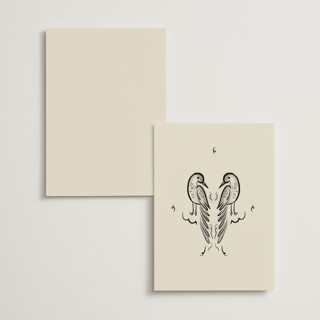 This is a ink wash menu cards with foil pressed by Ani Somi called santa catalina printing on signature in standard