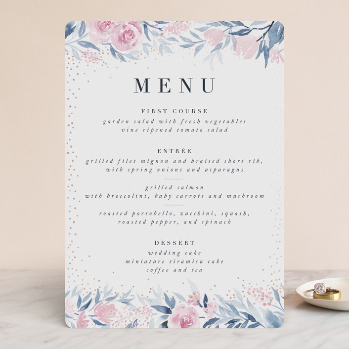 Monogrammed watercolor floral