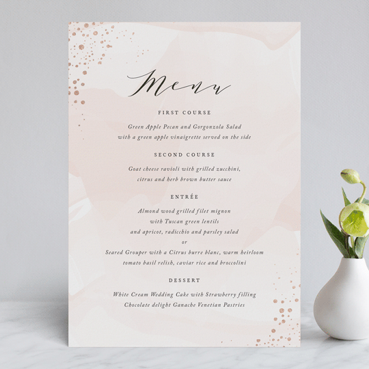 formal menus