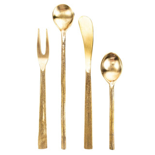 This is a brass tableware by Shelton Metal called la tavola aperitivo set in standard