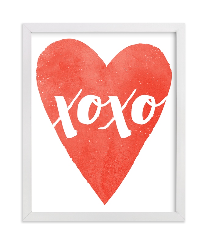 Watercolor XOXO Wall Art Prints by Amber Barkley Minted