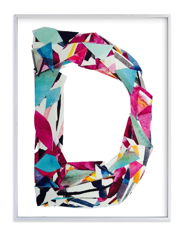 "Collage letter D" - Art Print by Kiana Lee in beautiful frame options and a variety of sizes.