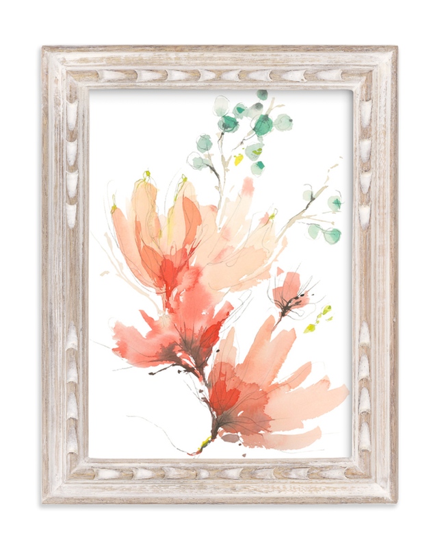 blush blossoms wall art prints by kelly ventura minted