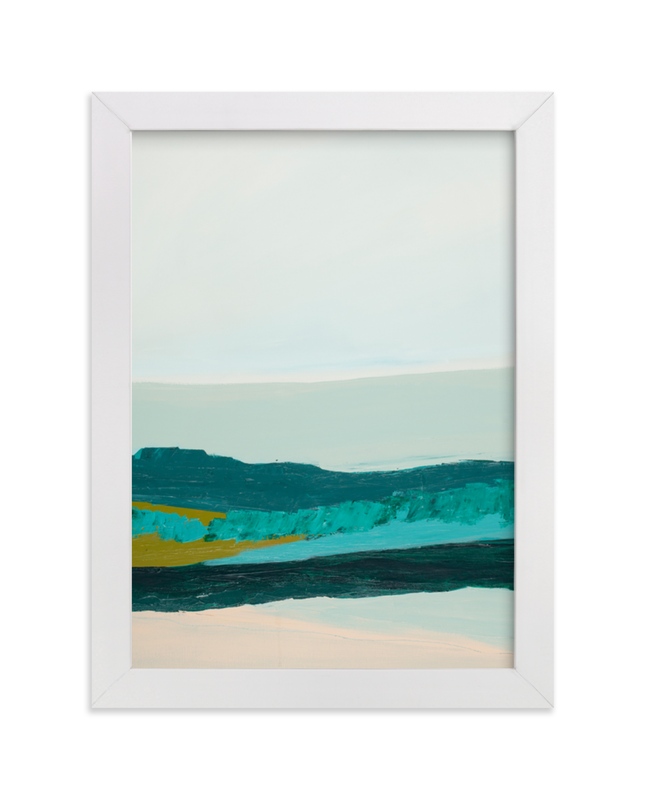 Abstract Seascape Jade Green Painting Art Print By Caryn Owen