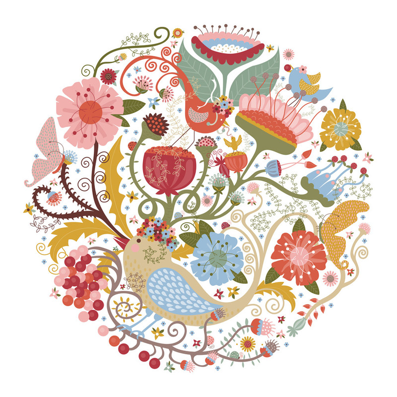 Modern Folk Art Wall Art Prints by Kim Johnson Minted