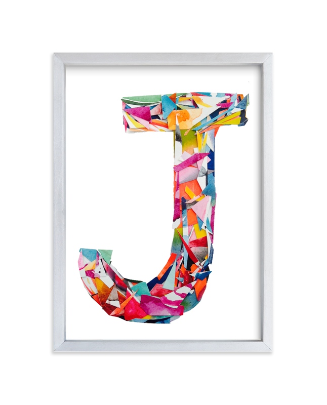 Collage letter J Wall Art Prints by Kiana Lee Minted