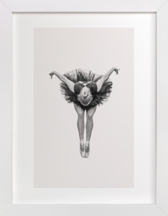 Ballerina in Black  Art Print