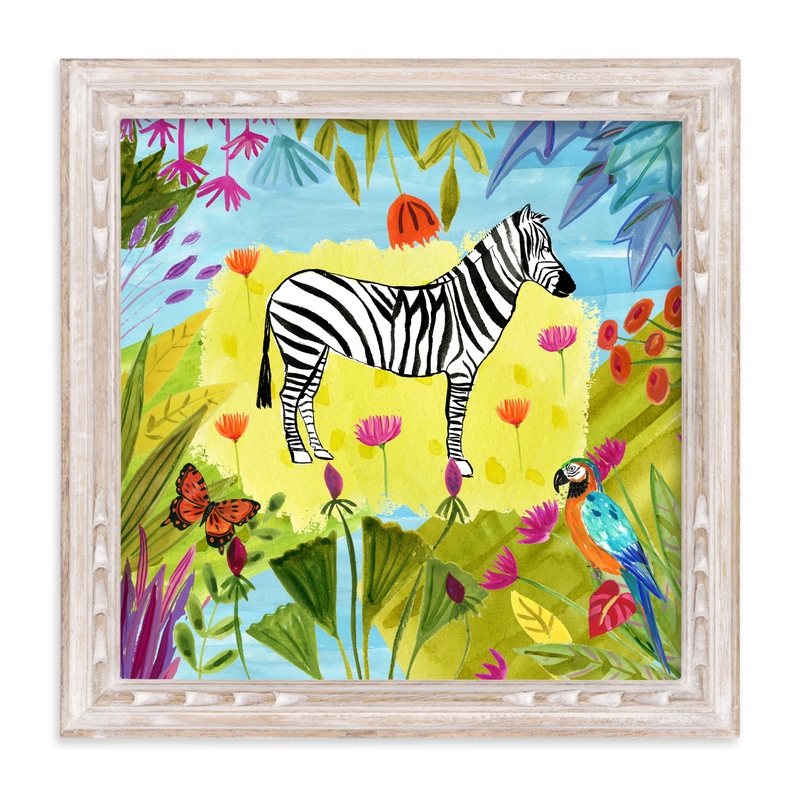 Jungle Zebra Wall Art Prints by FARIDA ZAMAN Minted