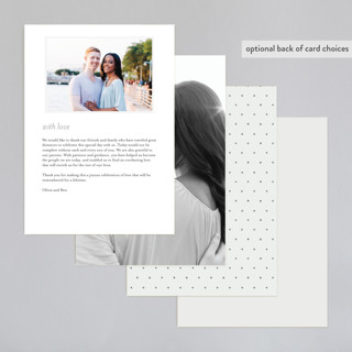 This is a opal menu cards with gloss press by Rochelle Renee called au jardin printing on signature in standard