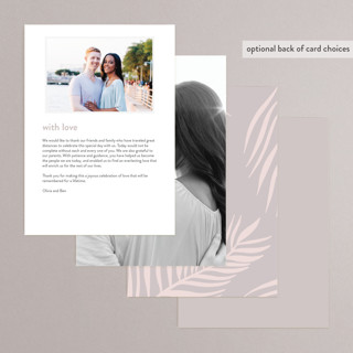 This is a porcelain menu cards with foil pressed by Pixel and Hank called palm vibes printing on signature in standard