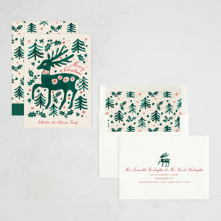 This is a wreath met with standard by Cass Loh called whimsical stag printing on signature in standard