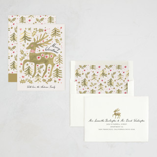 This is a champagne met with standard by Cass Loh called whimsical stag printing on signature in standard