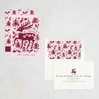 This is a wine met with standard by Cass Loh called whimsical stag printing on signature in standard