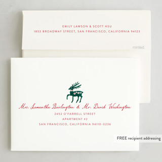 This is a wreath met with standard by Cass Loh called whimsical stag printing on signature in standard