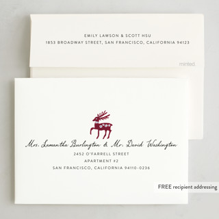 This is a wine met with standard by Cass Loh called whimsical stag printing on signature in standard